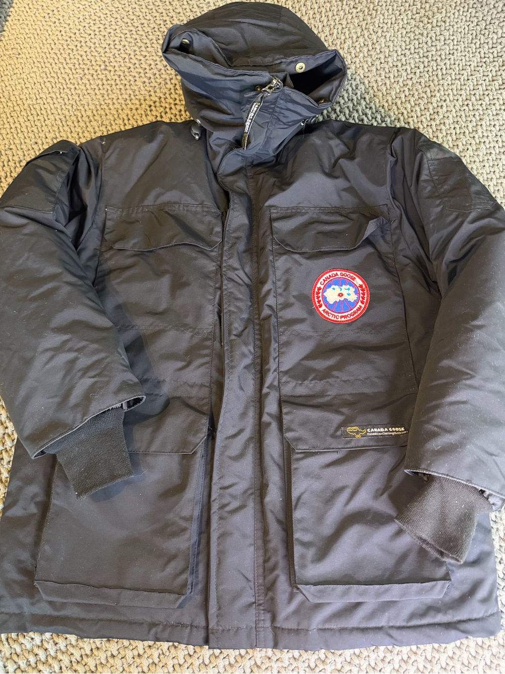 Canada Goose Black Expedition Parka Goose Down Men Size XS Made in Canada